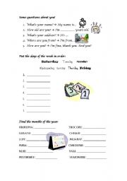 English worksheet: Some questions about you!