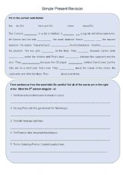 English Worksheet: Simple Present Revision