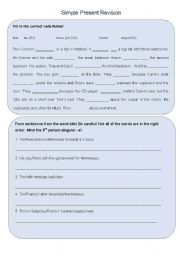 Simple Present Revision - ESL worksheet by gradylin