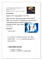 English Worksheet: Film Guide: Nightmare before christmas. Dir: Tim Burton