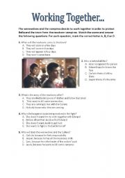 English Worksheet: Twilight saga. Working Together