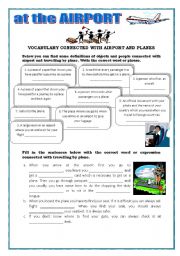 English Worksheet: At the airport