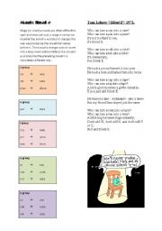 English worksheet: magic final e/silent e