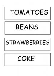 English worksheet: FOOD WORDS-CARDS