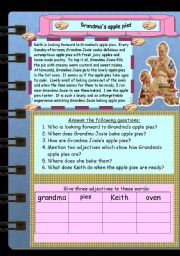 English Worksheet: Grandmas apple pies