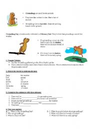 English Worksheet: groundhog day