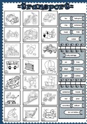 English Worksheet: transport (3)