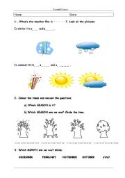 English Worksheet: weather test