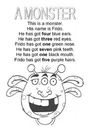 English Worksheet: A monster