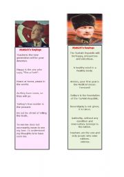 English Worksheet: bookmark (atatrk)