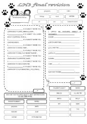 English Worksheet: revision 3 (3 pages, editable)