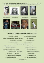 English Worksheet: Who is who?