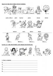 English Worksheet: Professions