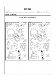 English Worksheet: 7 differences game