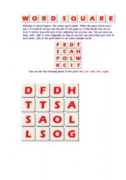 English Worksheet: Puzzle