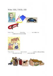 English Worksheet: HIS, HER, THEIR