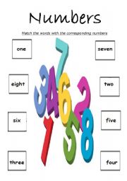 English worksheet: NUMBERS