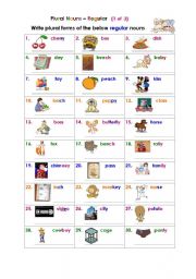 Plural Nouns  Regular (1 of 3) 