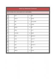 English Worksheet: Match-up Worksheet_ Synonyms