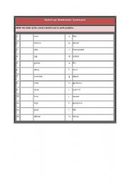 English worksheet: Match-up Worksheet_ Synonyms