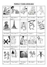 English Worksheet: PRESENT PEFECT TENSE - EXERCISES