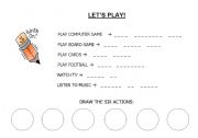 English Worksheet: Spelling free time actions
