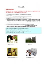 English worksheet: Future Life (1)