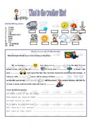 English Worksheet: weather conditions