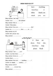 English Worksheet: How much is it?