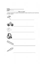 English Worksheet: what is this?