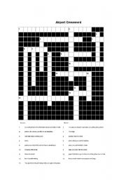 English Worksheet: Airport Crossword