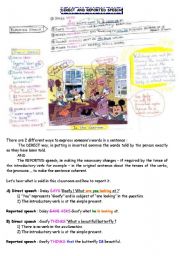 English Worksheet: direct and reported speech