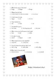 English Worksheet: BONGO - video session for Valentines day!!