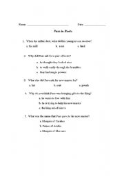 English Worksheet: Puss in Boots