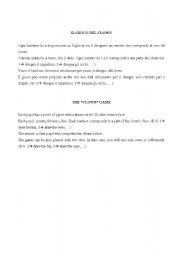 English Worksheet: the clowns game