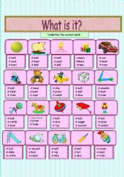 English Worksheet: Toys