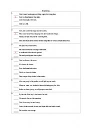 English Worksheet: squencing