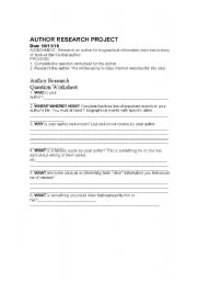 English Worksheet: Research Rubric