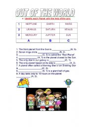 English worksheet: Out of the World