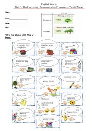 English Worksheet: English-Demonstrative Pronouns-This-These