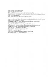 English Worksheet: Cold War timeline 