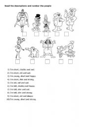 English worksheet: Describing People