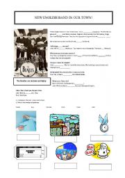 English worksheet: An interview with the Beatles