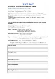 English worksheet: Space race