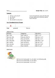 English worksheet: Simple past did/didnt