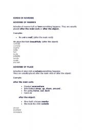 English Worksheet: adverbs