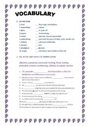 English worksheet: MORE VOCABULARY!!!!