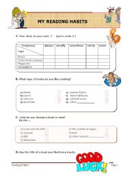 English Worksheet: reading worksheet