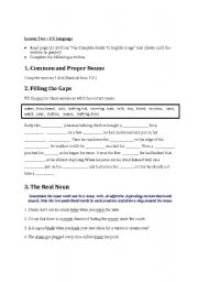 English worksheet: Common and Proper Nouns