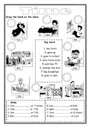 English Worksheet: Time